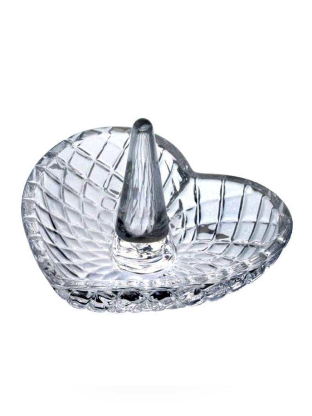 Mikasa Glass Heart Ring Holder